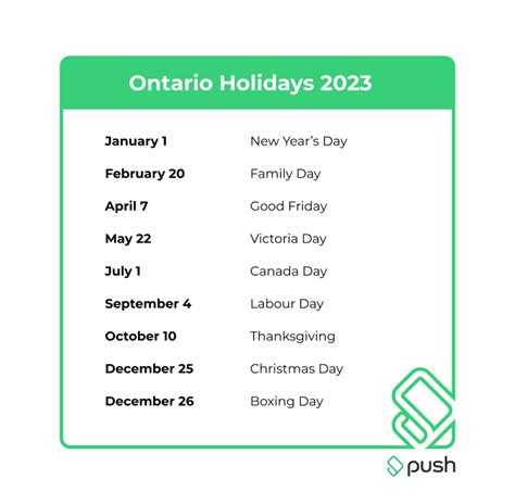 easter stat holiday 2023 ontario